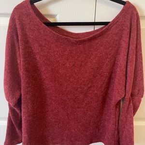 Off the shoulder wool sweater